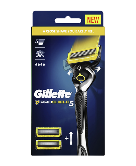 Gillette | Fusion5 Proshield Flexball Razor with Blades Refill 2 Pack ...