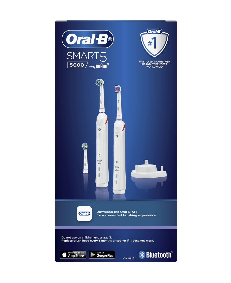Oral B Smart 5000 Electric Toothbrush with 2 Handles Shaver Shop