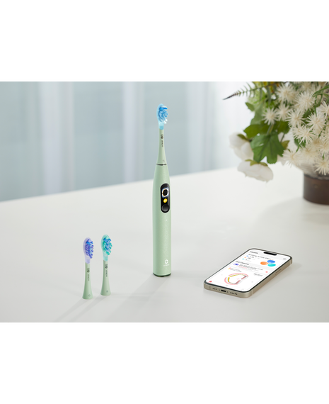 X Ultra S Smart Sonic Electric Toothbrush - Green with 3 Replacement Brush Head Refills
