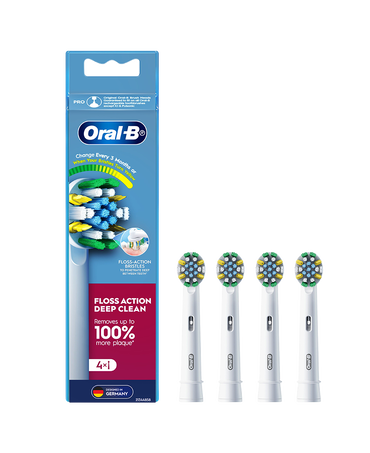 Floss Action Deep Clean Brush Head Refills 4 Pack