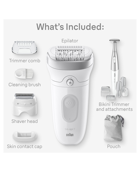 Silk-épil 7 Epilator with Bikini Trimmer & 9 Extras
