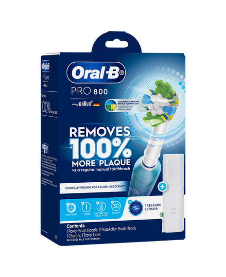 Pro 800 Electric Toothbrush with Travel Case - Blue