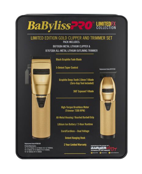 FX Lithium Clipper & FX Outliner Trimmer - Gold Duo Pack