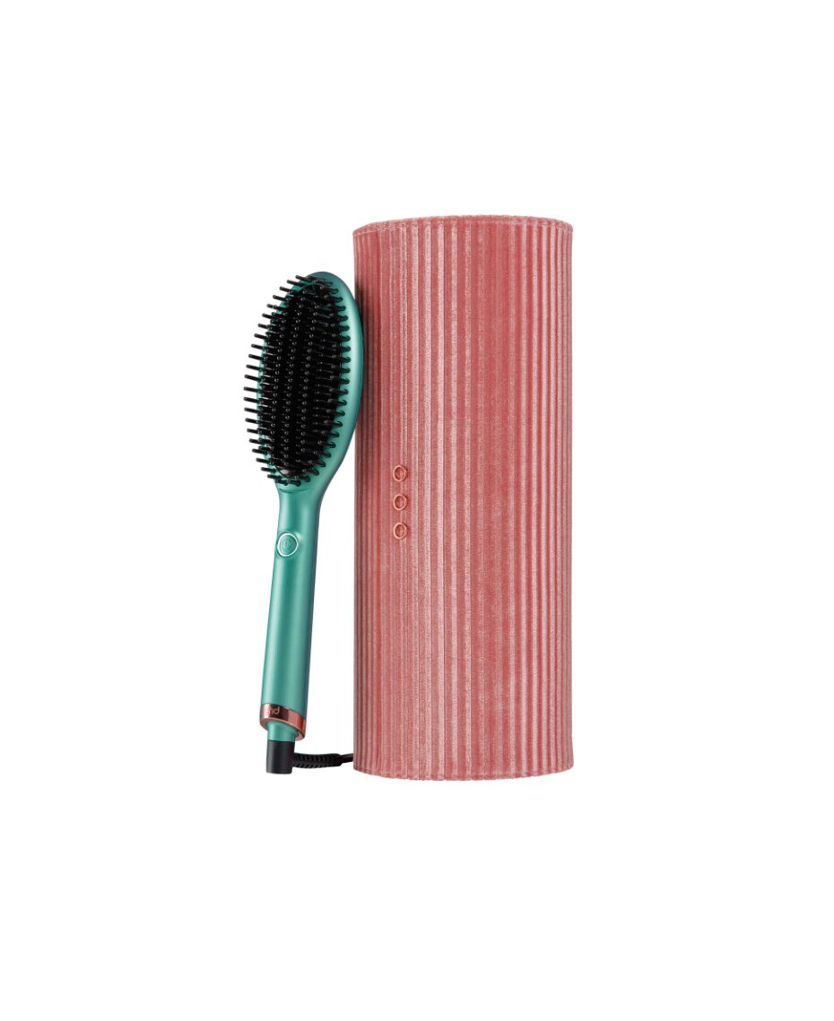 ghd glide hair straightener brush in alluring jade limited