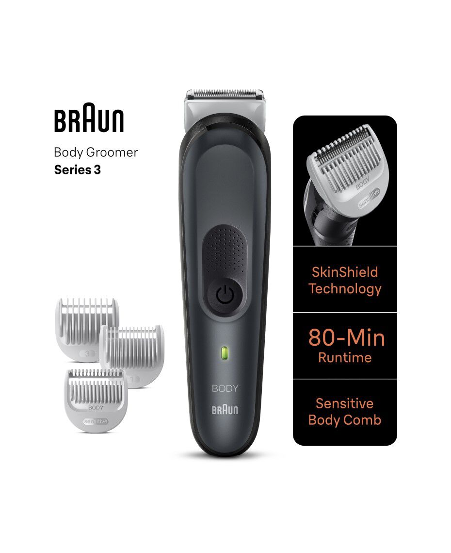 Braun, Series 3 Body Groomer with 3 Attachments
