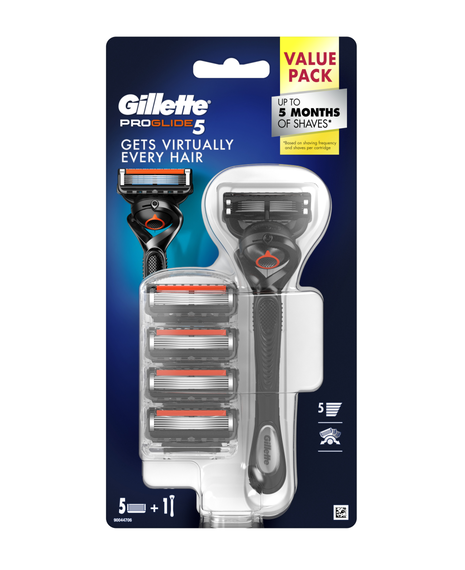 Fusion5 ProGlide Razor with Blades Refill 5 Pack