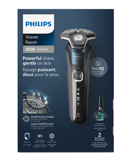 Philips | Series 5000 SkinIQ Electric Shaver with Quick Clean Pod ...