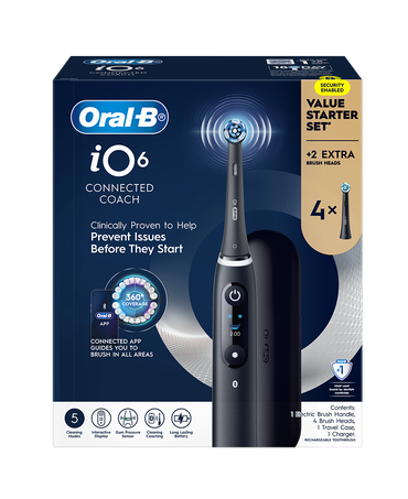 iO6 Electric Toothbrush Starter Set - Black