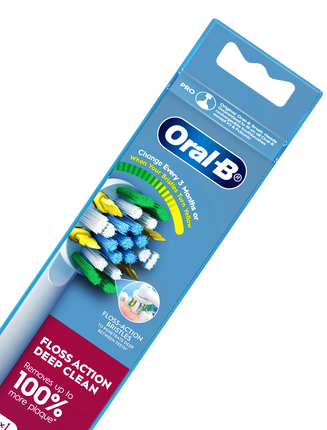 Floss Action Deep Clean Brush Head Refills 4 Pack