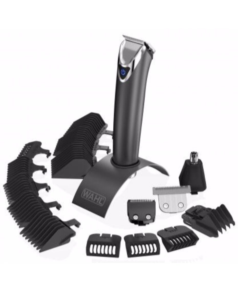 Wahl Stainless Steel Lithium Ion Beard Trimmer Slate Shaver Shop