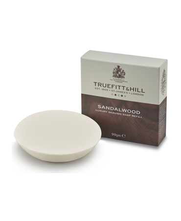 Sandalwood Luxury Shaving Soap Refill for Wooden Bowl - 99g