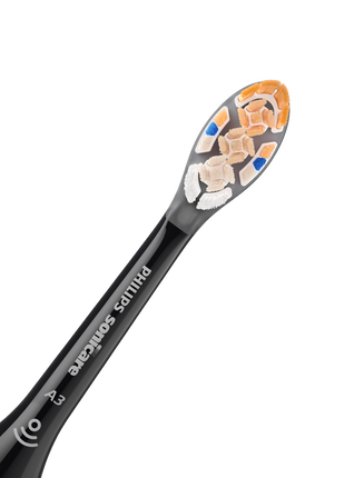 Sonicare A3 Premium All-in-One Brush Head Refills 4 Pack - Black