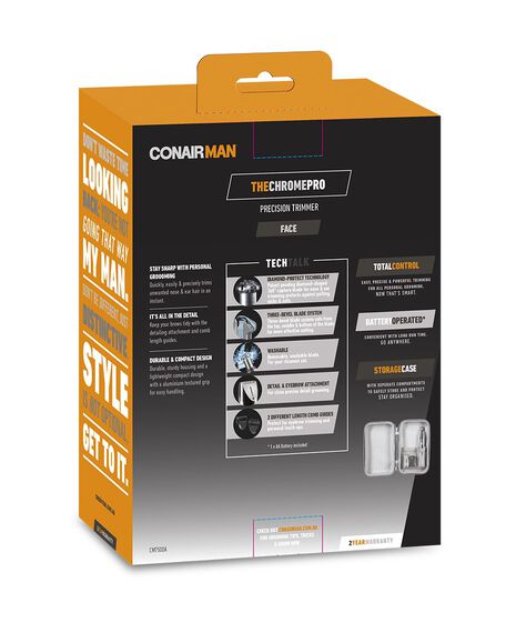 The Chrome Pro Ear, Nose & Eyebrow Precision Trimmer