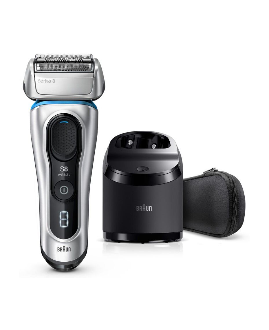 braun series 8 next generation wet dry electric shaver with clean charge station and fabric travel case shaver shop