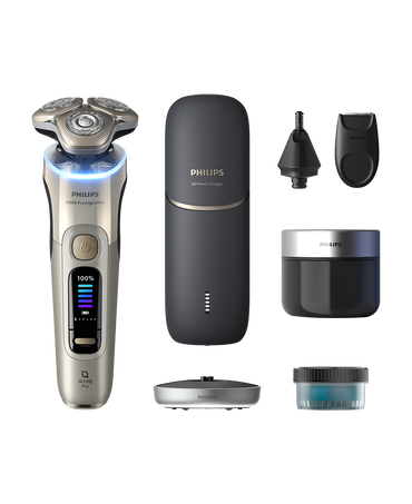 Series i9000 Prestige Ultra Wet & Dry Electric Shaver with Quick Clean Pod & UV Power Case