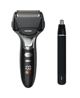 5 Blade Wet & Dry Electric Shaver & Ear & Nose Trimmer Combo - Black