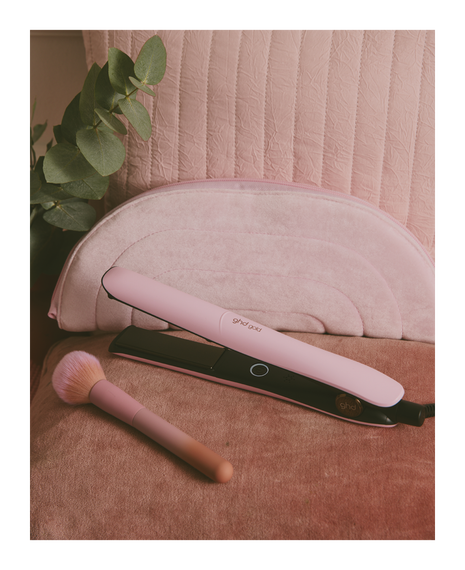 gold professional hair straightener in pink sorbet - limited edition