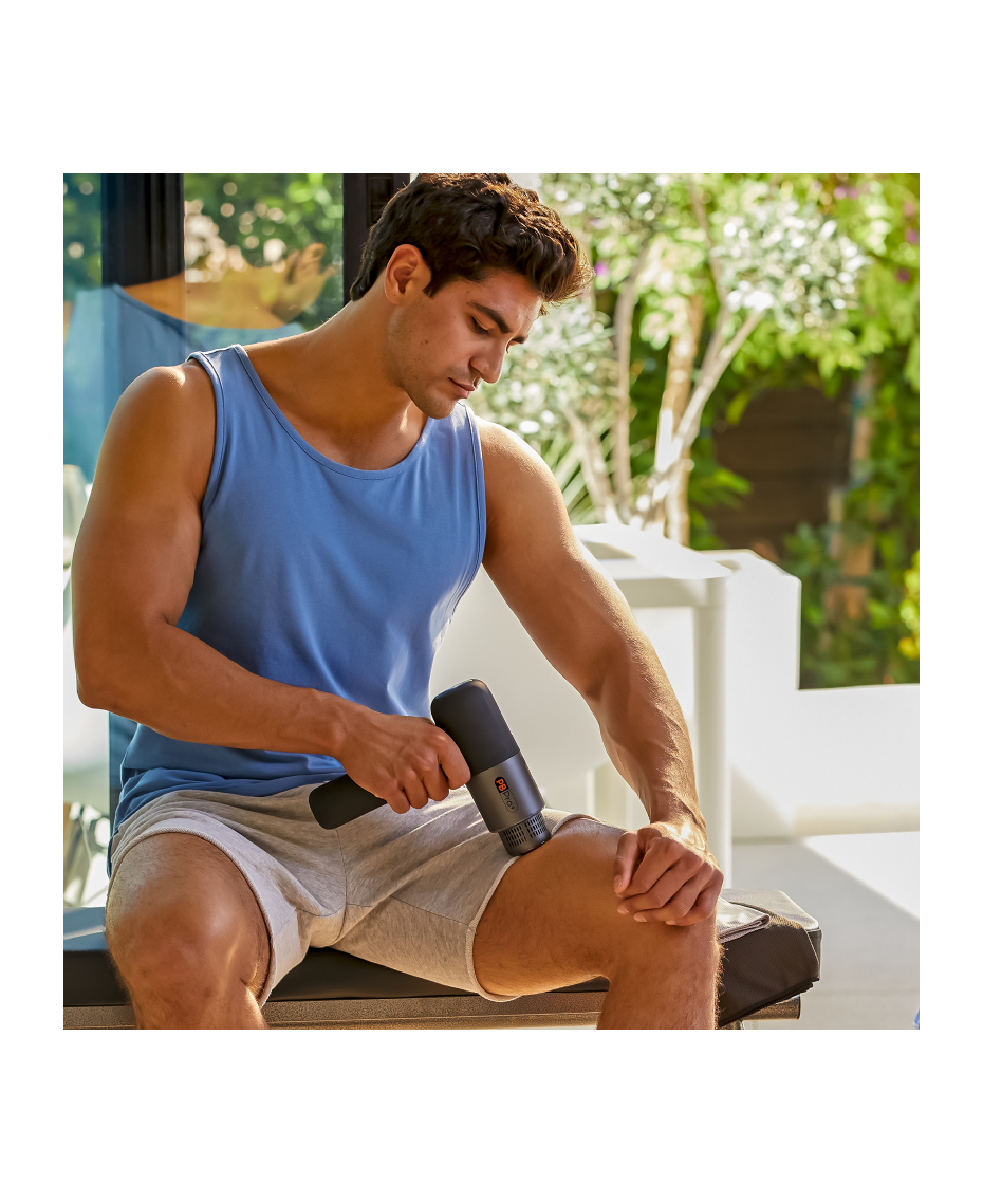Sharper Image PowerBoost™ Hot & Cold Percussion Massage Gun Shaver Shop