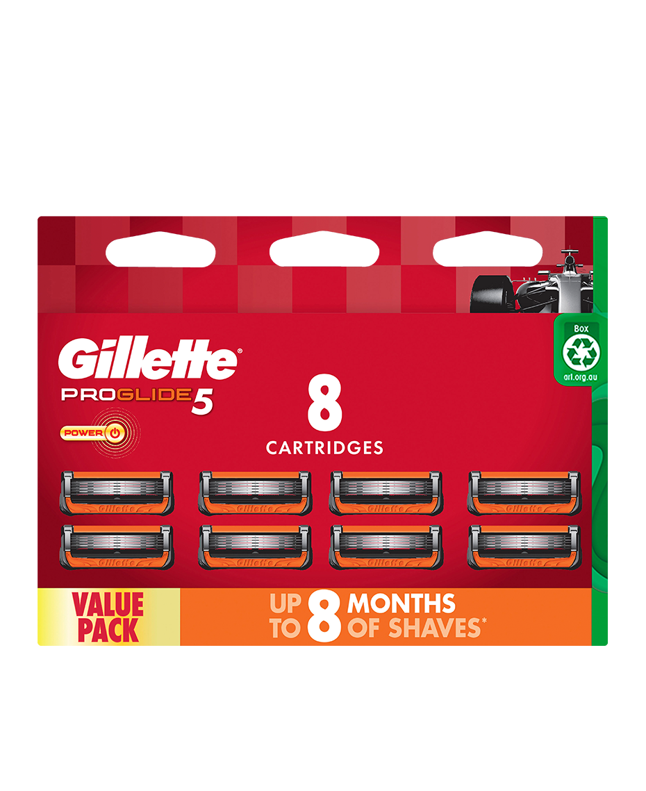 Gillete Razor Red Gillette | ProGlide5 Power Red Blades Refill 8 Pack | Shaver Shop
