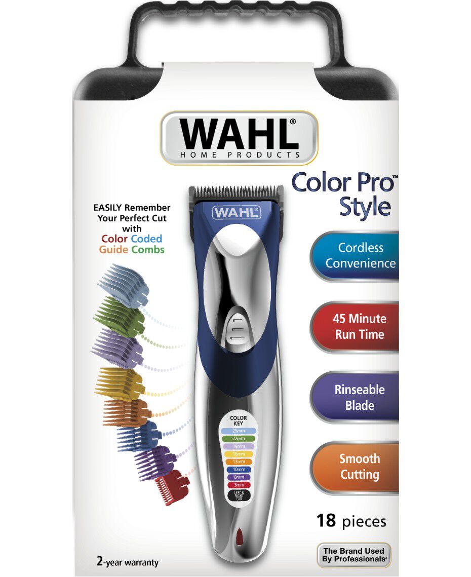 wahl color coded combo clipper kit 20 piece