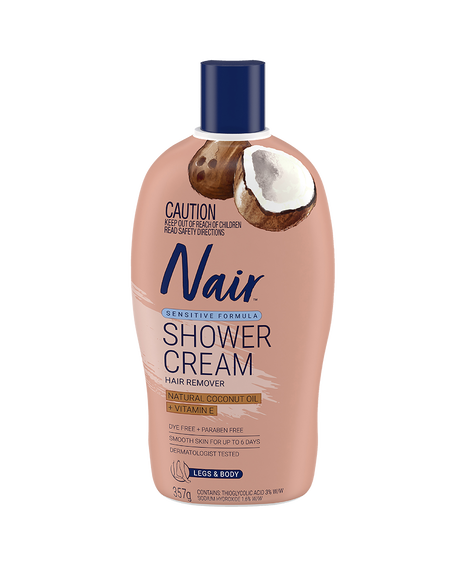 Legs & Body Sensitive Formula Shower Cream Hair Remover - 357g