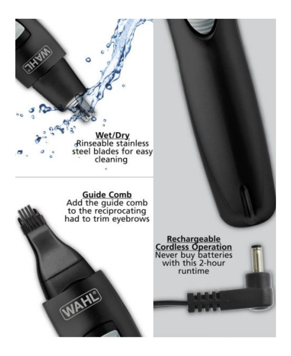 Wahl Rechargeable Nose, Ear & Brow Trimmer Shaver Shop