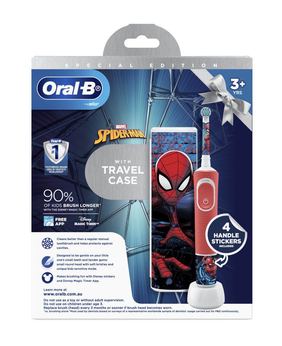 OralB Pro 100 Kids Spiderman Electric Toothbrush Shaver Shop