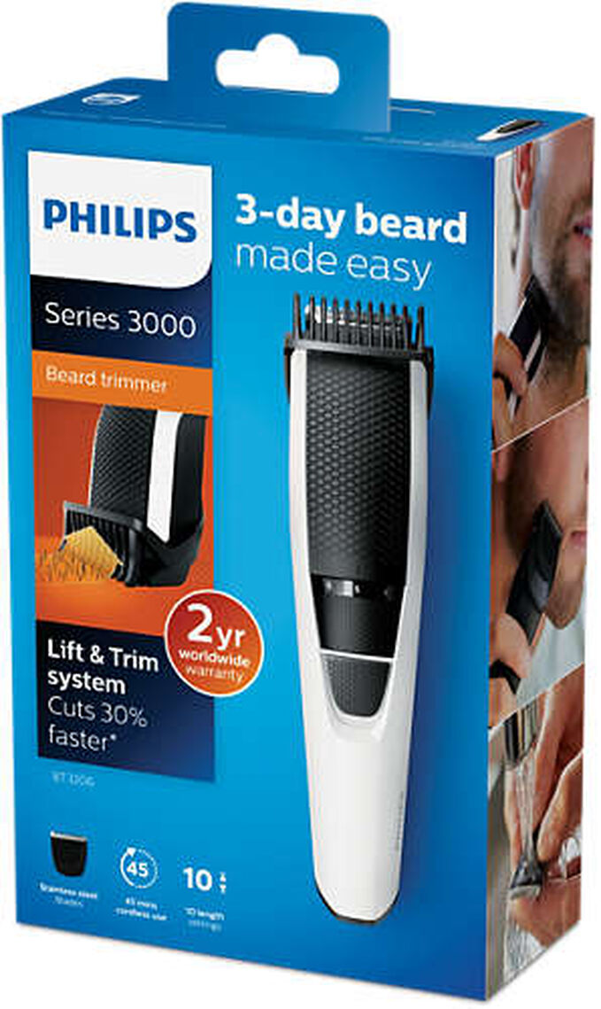 Philips Beardtrimmer Series 3000 Beard & Stubble Trimmer White