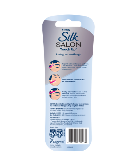 Hydro Silk Touch-Up Multipurpose Exfoliating Facial Razor and Eyebrow Shaper - 3 pack