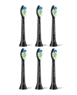 Sonicare W2 Optimal White Brush Head Refills 6 Pack - Black