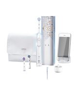 Genius AI Electric Toothbrush with 3 Replacement Heads & Smart Travel Case, White