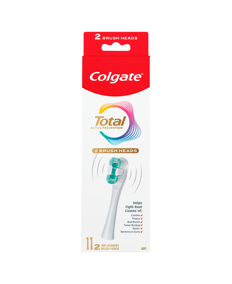 Total Active Protection Powered Brush Head Refills 2 Pack