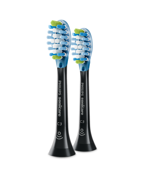 Sonicare C3 Premium Plaque Defence Brush Head Refills 2 Pack - Black