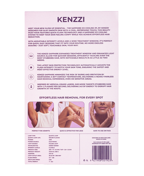 Sapphire ICE Cooling IPL Hair Removal Device