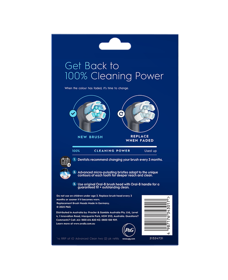 iO Advanced Clean Replacement Brush Heads 8 Pack