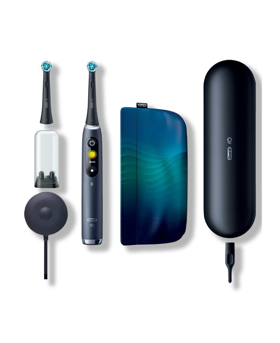 OralB iO9 Electric Toothbrush with Travel Case Matte Black with Bonus Pouch Shaver Shop