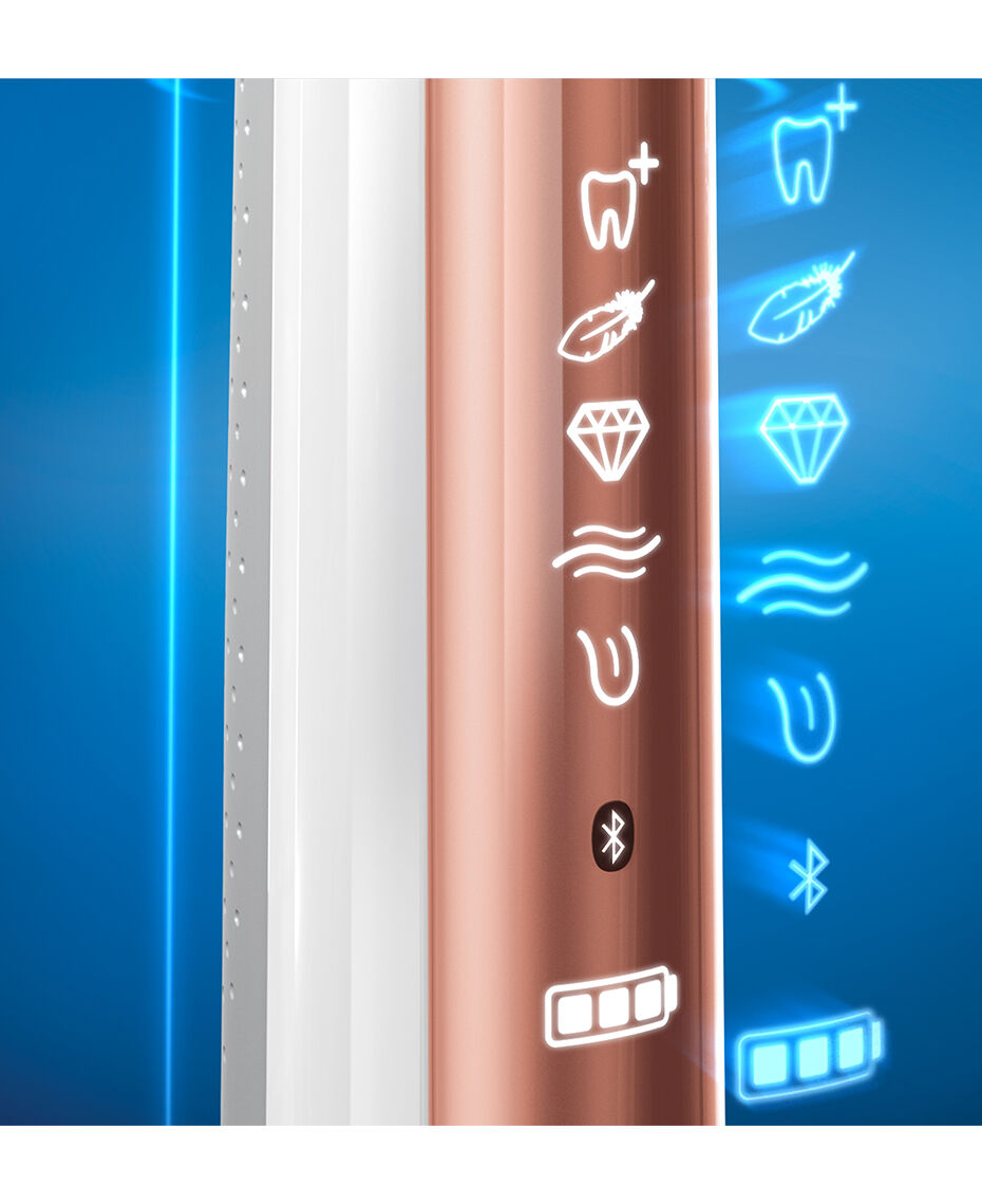 Oral B Genius 9000 Electric Toothbrush With 3 Replacement Heads Smart Travel Case Rose Gold Shaver Shop