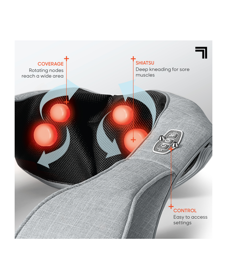 Neck and Back Shiatsu Heated Massager