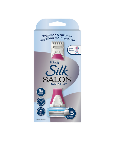 Silk Salon Trimmer & Razor + 5 Refills
