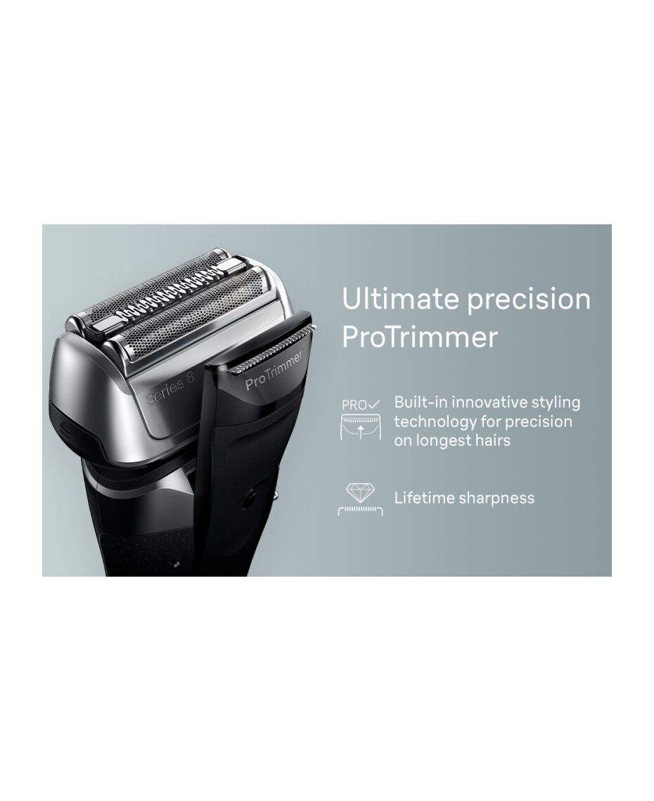 Braun, Series 8 Latest Generation Wet & Dry Electric Shaver with 5-in1  SmartCare Centre & Travel Case