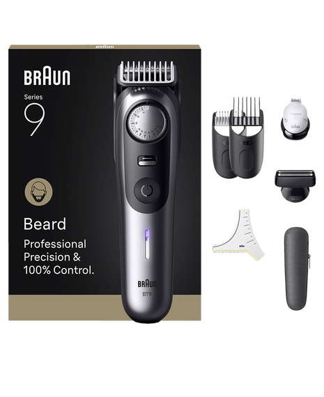 Series 9 Waterproof Beard Trimmer with 7 Barbering Tools & Accessories