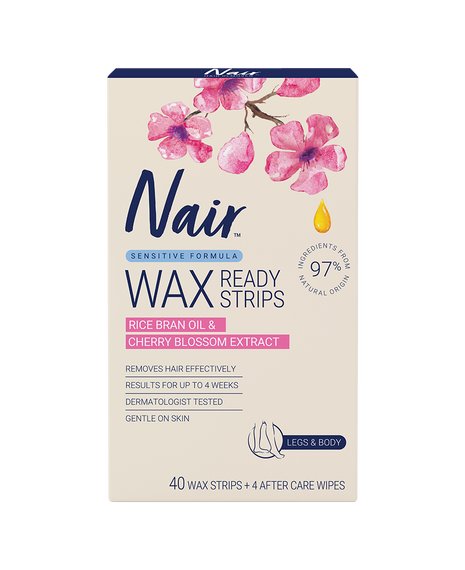 Legs & Body Sensitive Formula Wax Ready Strips 40 Pack