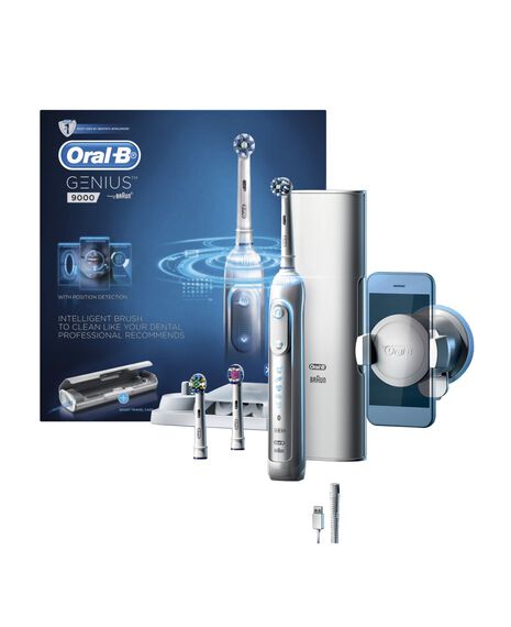 Oral B Genius 9000 Electric Toothbrush With 3 Replacement Heads Smart Travel Case White Shaver Shop