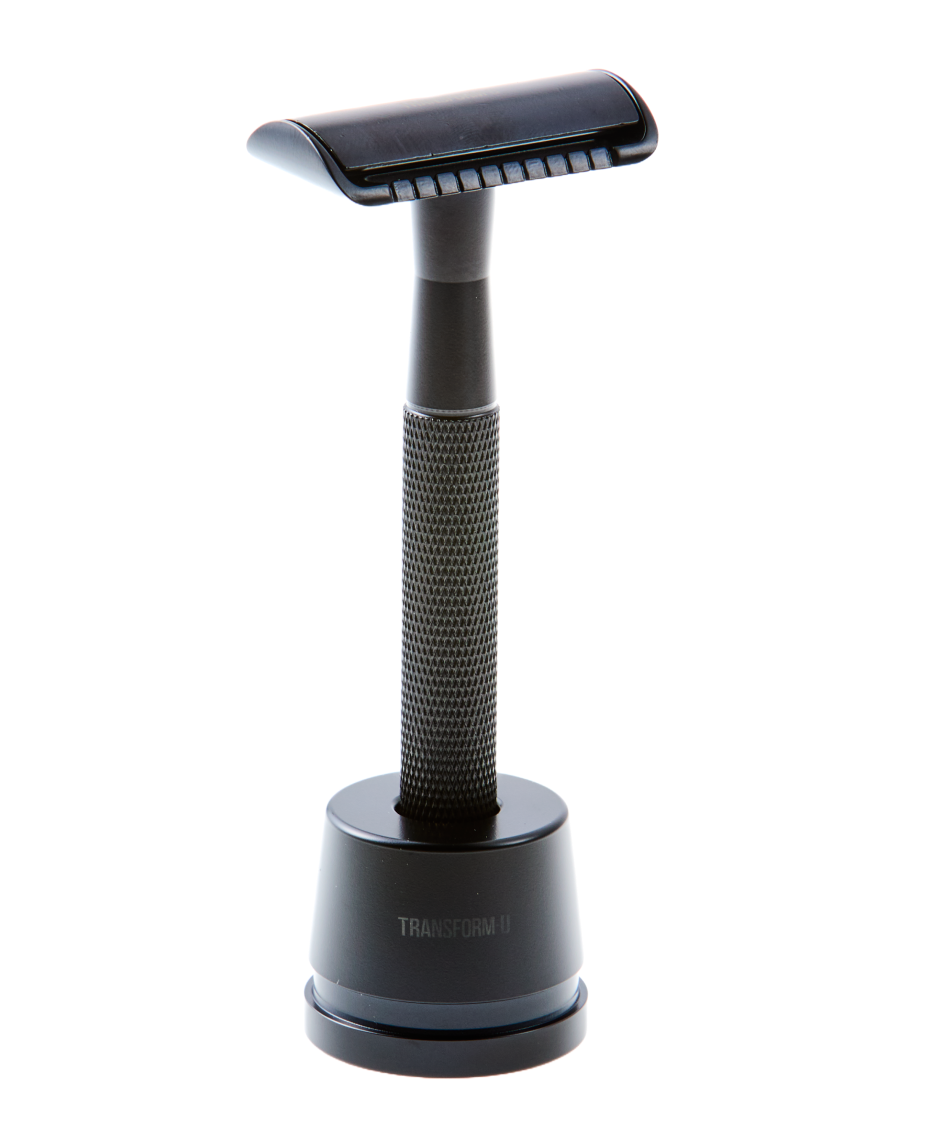 Transform-U Double Edge Safety Razor with Stand