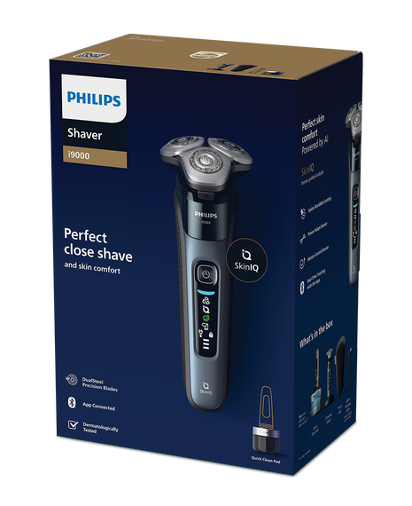 Series i9000 Wet & Dry Electric Shaver with Quick Clean Pod & Charging Stand