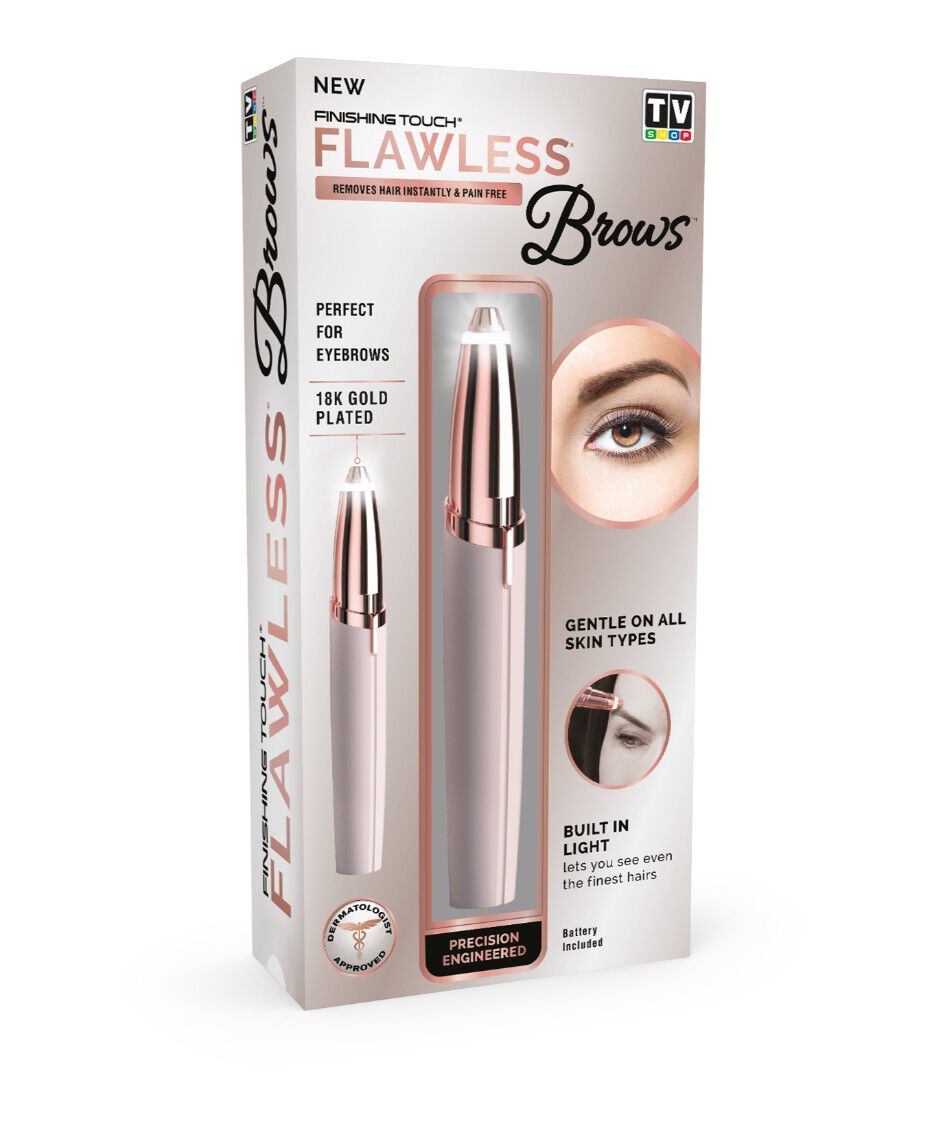 flawless women's portable safe battery operated painless electric eyebrow trimmer facial hair remover