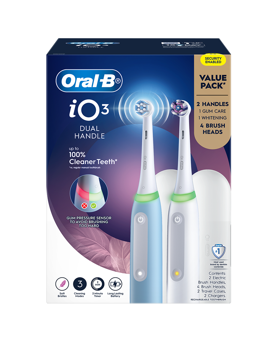Ob 3pcs Set Oral-B | iO3 Dual Handle Electric Toothbrush Pack | Shaver Shop
