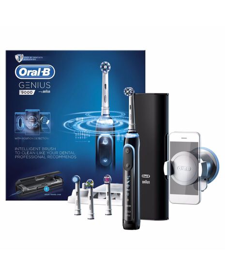 Oral-B Genius 9000 Black Electric Toothbrush incl. 3 Brush Head Refills & Smart Travel Case