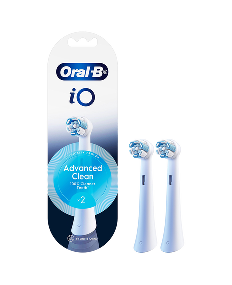 iO Advanced Clean Brush Head Refills 2 Pack - White