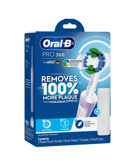 Pro 300 Electric Toothbrush with Travel Case - Lilac